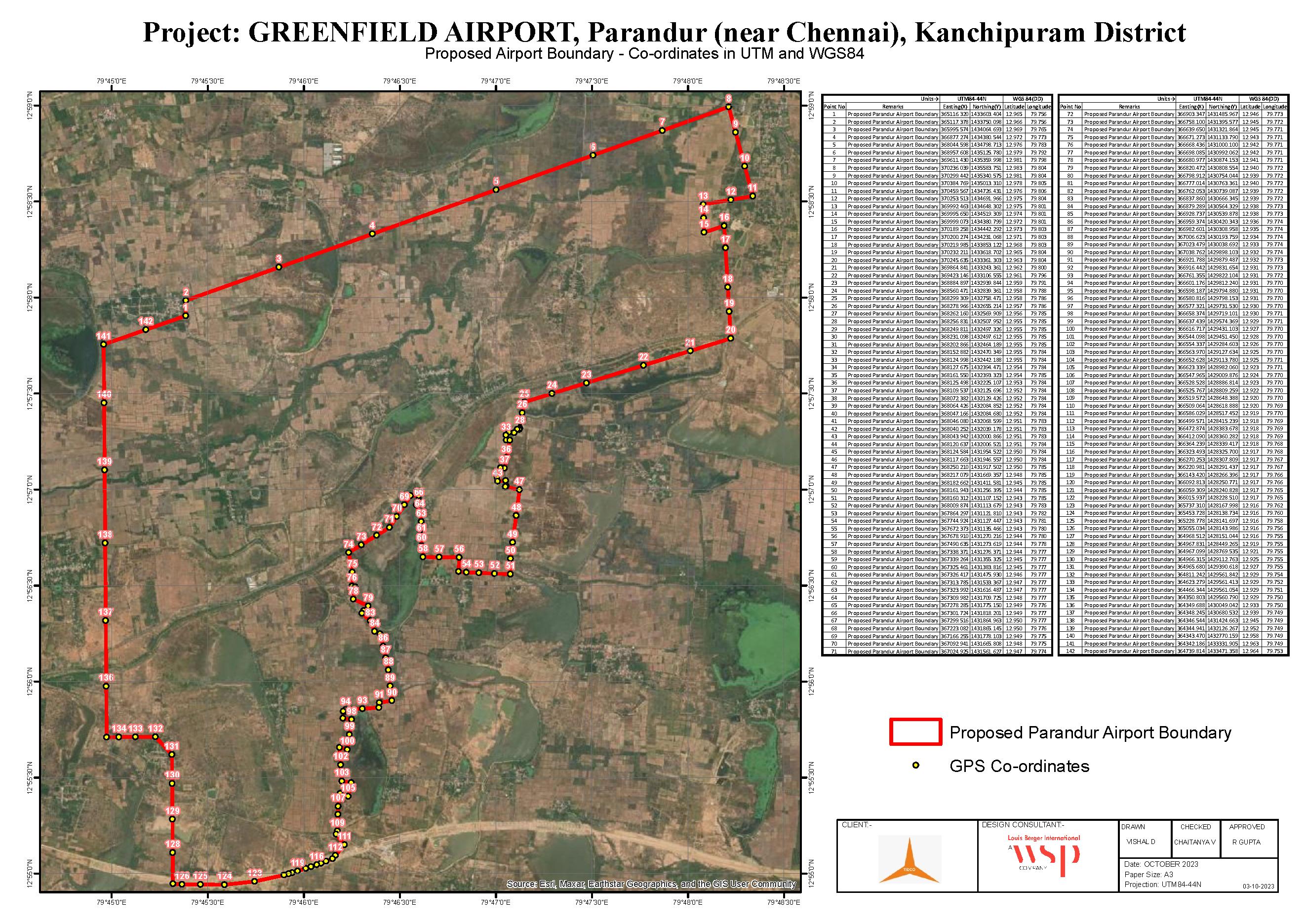 The airport boundary preview