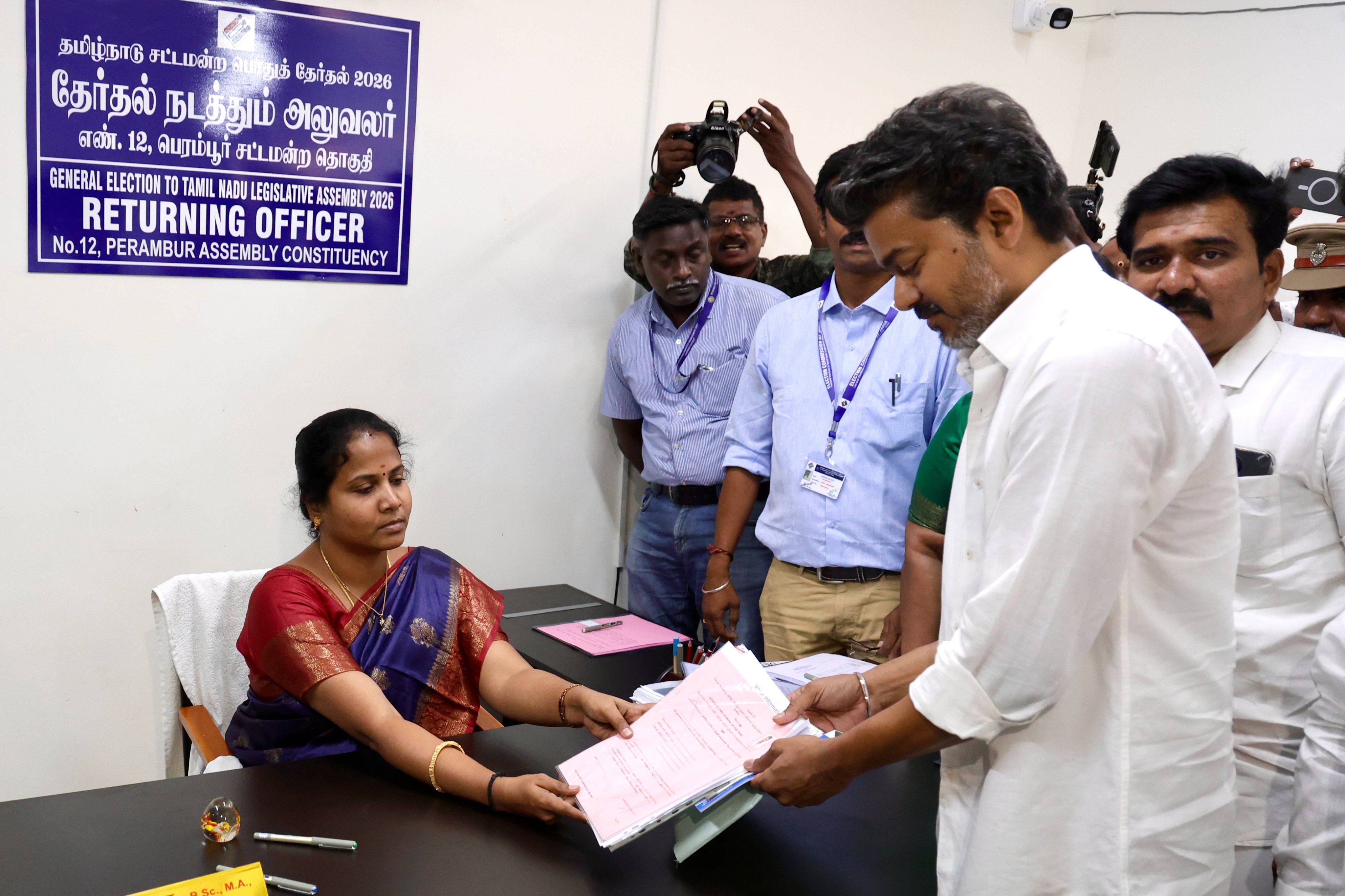 Vijay filing nomination papers